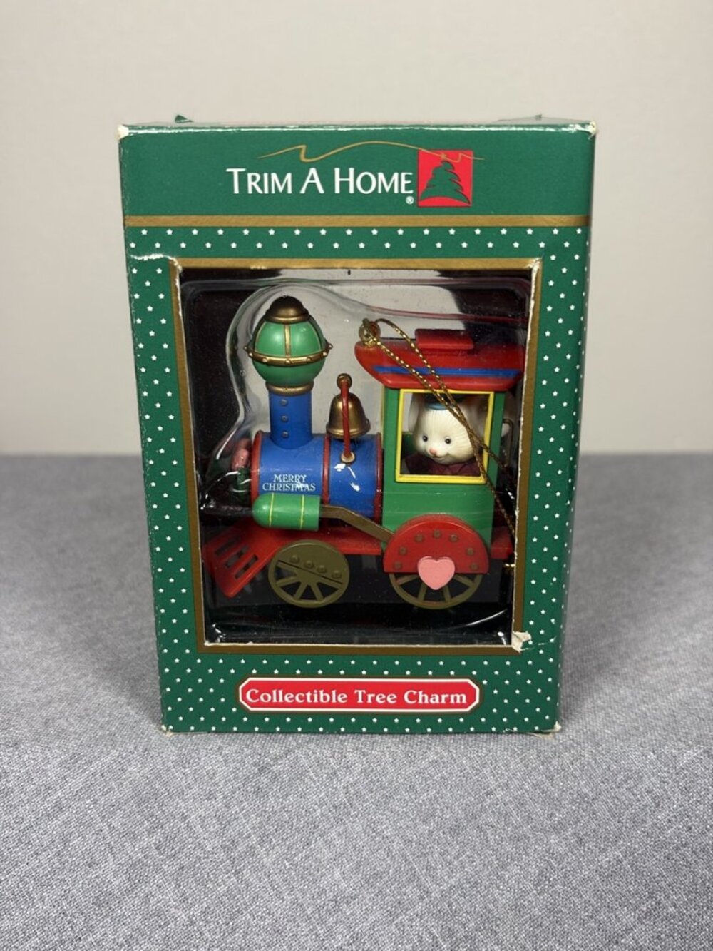 Trim A Home Mouse Train Christmas Tree Ornament Red Green Blue